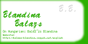 blandina balazs business card